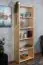 Tall Basic 200cm Bookcase 001, solid pine wood, clearly varnished - H200 x W80 x D30 cm 