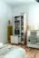 Hinged door cabinet / Wardrobe Nalle 03, Colour: Oak / White - Measurements: 185 x 90 x 53 cm (H x W x D)