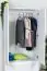 Children's room - Hinge door wardrobe / wardrobe Alard 01, Colour: White - Measurements: 195 x 80 x 52 cm (H x W x D)