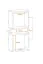 Wall panel with two wall shelves Pollestad 09, color: oak Wotan / white - dimensions: 90 x 60 x 22 cm (H x W x D)