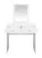 Dressing table Collegedale 01, Colour: White - Measurements: 140 x 80 x 40 cm (H x W x D), with 2 drawers and mirror.