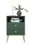 Large bedside table Inari 10, Colour: Forest Green - Measurements: 70 x 50 x 34 cm (H x W x D), with 2 drawers and 1 compartment.