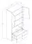 Cabinet Sirte 04, Colour: Oak / White / Grey matt - Measurements: 190 x 80 x 40 cm (H x W x D)