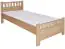 Single bed / Day bed solid, natural beech wood 109, including slats - Measurements 100 x 200 cm