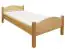 Single bed / Day bed solid, natural beech wood 113, including slatted frame - Measurements 100 x 200 cm