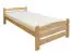 Double bed / Day bed solid, natural beech wood 118, includes slatted frame- Dimensions 160 x 200 cm