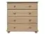 4 Drawer Chest Junco 138, solid pine wood, clearly varnished - H82 x W80 x D42 cm