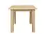 Table Junco 239A, solid pine wood, clearly varnished - H75 x W80 x L80 cm
