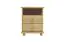 2 Drawer Bedside table 007, solid pine wood, clear finish - H55 x B42 x D35 cm