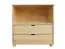 Low 83cm Drawer Standard Bookcase Junco 49C, solid pine, clearly varnished - H83 x W60 x D42 cm