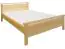 Double bed / Day bed solid, natural pine wood 69, includes slatted frame - Dimensions 160 x 200 cm