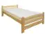 Single bed / Guest bed 84C, solid pine wood, clear finish - 100 x 200 cm