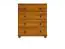 4 Drawer Chest 018, solid pine wood, oak finish - H100 x W80 x D42 cm 