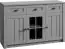 Dresser Segnas 01, Colour: Grey - 88 x 130 x 43 cm (h x w x d)