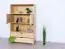 158cm Standard Bookcase Junco 47A, solid pine wood, clearly varnished - H158 x W100 x D42 cm