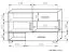 TV base cabinet Bulolo 18, colour: white / walnut - Measurements: 61 x 100 x 50 cm (H x W x D)