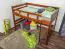 Adult bunk bed ' Easy Premium Line ® ' K15/n, solid beech wood cherry tree color, convertible - lying area: 120 x 200 cm
