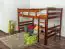 Adult bunk bed ' Easy Premium Line ® ' K15/n, solid beech wood cherry tree color, convertible - lying area: 120 x 200 cm