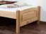Single bed / Day bed solid, natural beech wood 117, including slatted frame - Measurements 80 x 200 cm