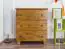 Chest of drawer pine solid wood oak coloured 001 - Dimensions 80 x 80 x 42 cm (H x W x D)