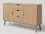 Chest of drawers solid Oak Natural Aurornis 45 - Measurements: 84 x 142 x 40 cm (H x W x D)