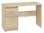 Desk Mochis 10, Colour: Sonoma Oak Light including 3 colour inserts - Measurements: 76 x 120 x 55 cm (H x W x D), with 1 door, 1 drawer and 2 compartments