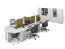 Toivala 15 office table / desk, color: light grey - Dimensions: 75 x 138 x 68 cm (H x W x D)