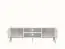 TV base cabinet Roanoke 06, Colour: white / white gloss - Measurements: 53 x 160 x 40 cm (H x W x D), with 2 doors and 4 shelves.
