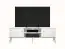 TV base cabinet Roanoke 06, Colour: white / white gloss - Measurements: 53 x 160 x 40 cm (H x W x D), with 2 doors and 4 shelves.