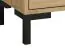 Shoe cabinet Pandrup 02, Colour: Oak - measurements: 94 x 55 x 34 cm (H x W x D), with 2 doors, 1 drawer and 4 compartments