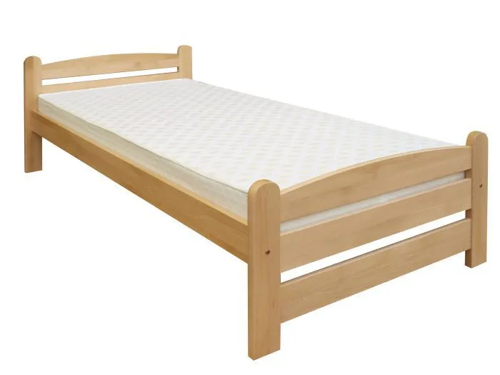 Single bed / guest bed solid beech wood natural 118, incl. slatted frame - dimensions 120 x 200 cm