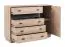 Chest of drawers with 5 drawers Niel 17, color: oak / anthracite - Dimensions: 95 x 135 x 40 cm (H x W x D)