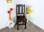 Chair Pine Solid Wood Walnut Rustic Junco 248 - Dimensions: 90 x 36.50 x 38 cm (H x W x D)