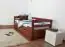 Single bed "Easy Premium Line" K1/h/s incl. trundle bed frame and cover plates, solid beech wood, cherry-coloured - 90 x 200 cm