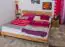 Futon bed / Solid wood bed Wooden Nature 03, heartbeech wood, oiled - size 200 x 200 cm