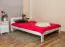 Single bed A5, solid pine wood, white finish, incl. slatted bed frame - 140 x 200 cm