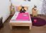 Platform bed / Solid wood bed Wooden Nature 03, heartbeech wood, oiled - 100 x 200 cm