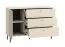 Chest of drawers Petkula 05, Colour: Light Beige - Measurements: 85 x 120 x 40 cm (H x W x D), with 1 door, 3 drawers and 2 compartments.