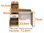 Desk Valbom 10, Colour: Oak Riviera / White / Graphite - Measurements: 120 x 120 x 60 cm (H x W x D)