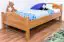 Single bed/guest bed Beech solid wood Alder color 113C, incl. Slat Grate - 100 x 200 cm (W x L)