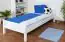 Single bed / Youth bed Markus, solid beech wood, white finish, incl. slatted bed frame - 90 x 200 cm