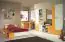 Children's room TV base unit Namur 11, Colour: Orange / Beige - Measurements: 53 x 125 x 52 cm (H x W x D)