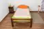 Single bed "Easy Premium Line" K1/1n, solid beech wood, dark brown - 90 x 190 cm