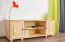 TV-cabinet solid, natural pine wood 001 - Dimensions 55 x 156 x 47 cm  (H x B x T)