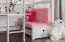 Seat cushion set of 2 for cot bunk bed / functional bed Tim - colour: pink