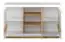 Chest of drawers Temecula 05, Colour: Oak / White - Measurements: 92 x 155 x 43 cm (H x W x D), with 3 doors and 7 compartments