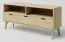 TV base cabinet solid pine wood natural Aurornis 58 - Measurements: 64 x 142 x 40 cm (H x W x D)