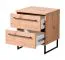 Bedside Cabinet with Two Drawers Crina 07 | Artisan Oak | Black Handles & Legs | 54 x 45.5 x 35 cm | ABS Edge Protection