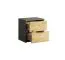 Set of 2 Dionysos 02 Bedside Cabinets | 2 Drawers | Oak Artisan & Graphite Grey | 45.5 x 44 x 35 cm | ABS Edge Protection