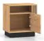 Stylish Bedside Cabinet with Door Dagali 09 | Oak/Black | 55 x 50 x 35 cm | Soft-Close | ABS Edges | Two Compartments